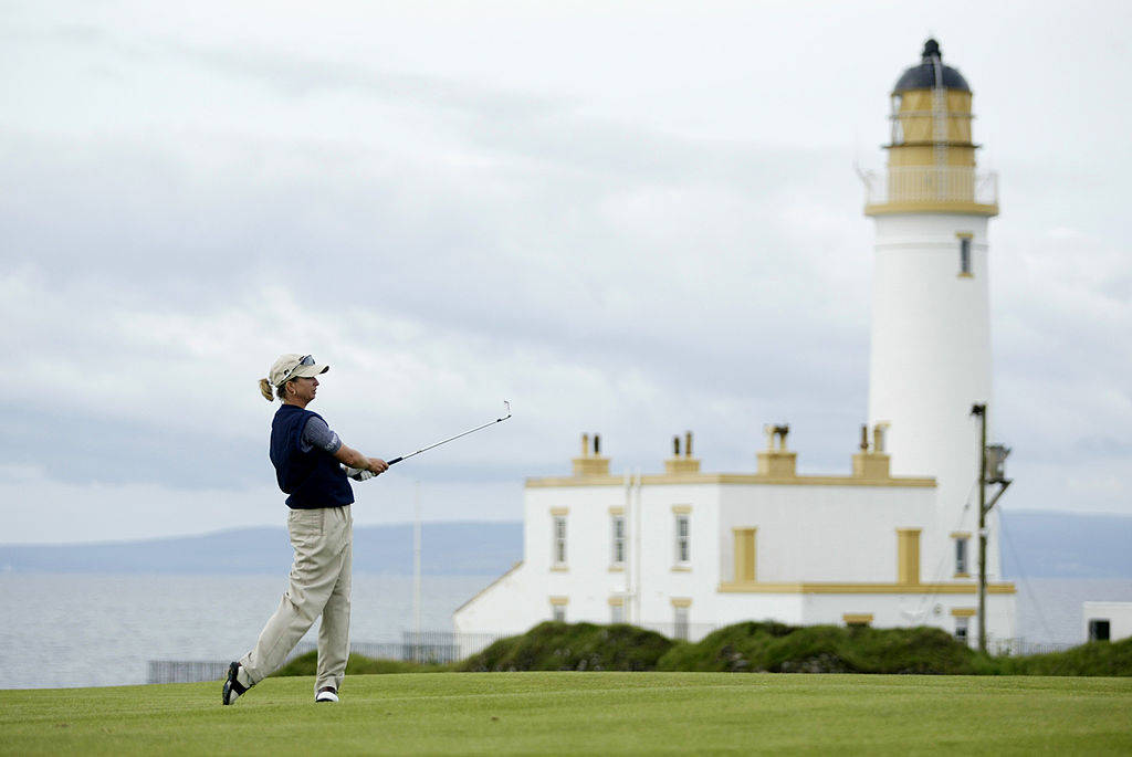 Karrie Webb on her way to victory at Turnberry in 2002
